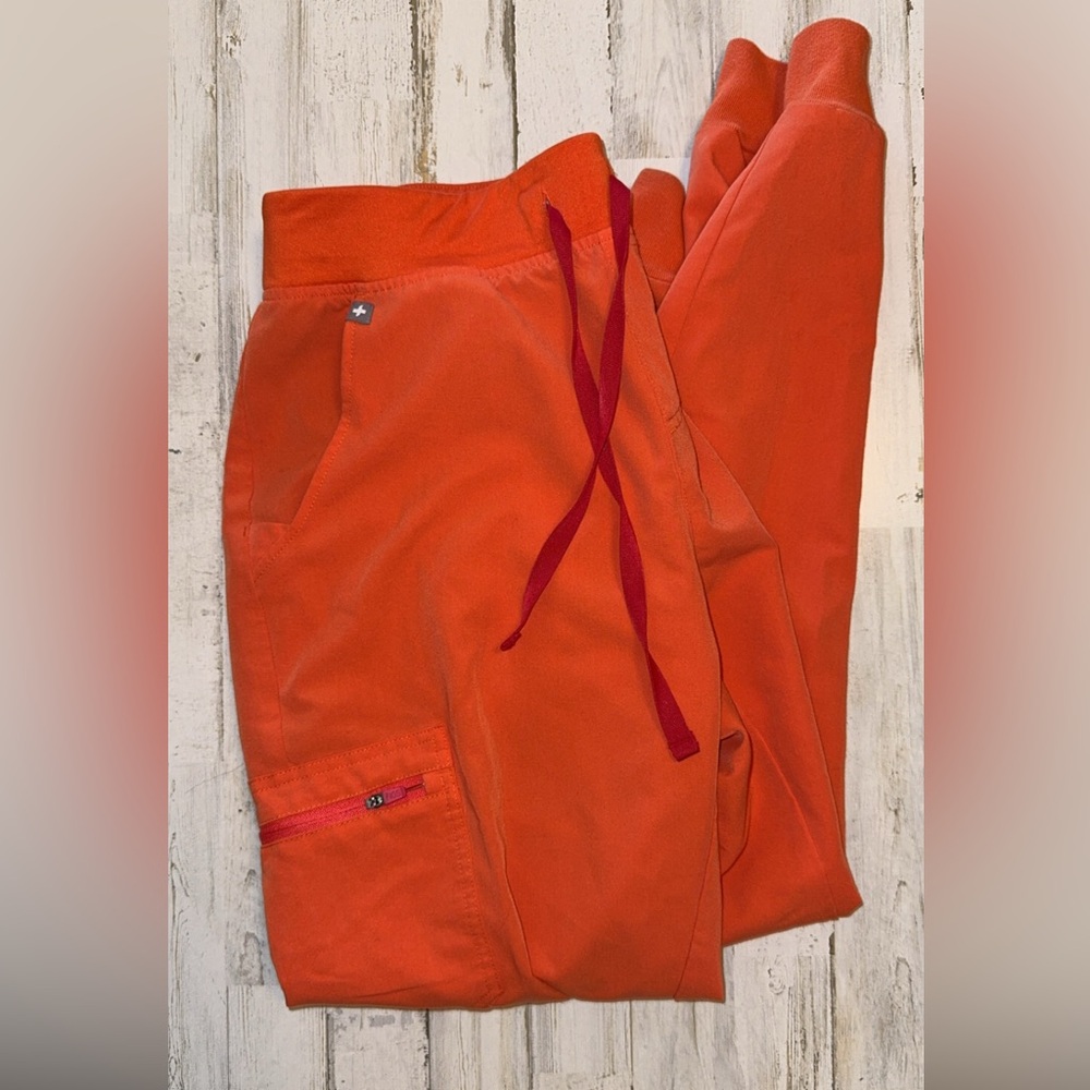 Figs sunset orange joggers